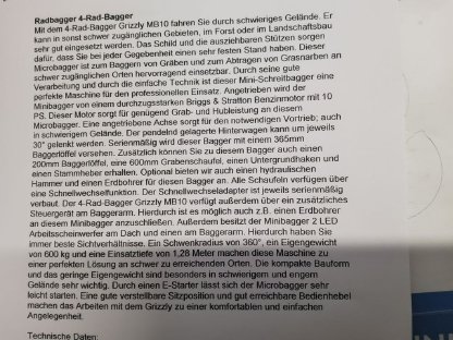 Bild 4:Minibagger Grizzly MB10