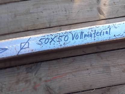50x50 Vierkant Vollmaterial Achse