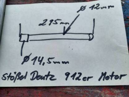 Bild 2:8 gebrauchte Ventilstößel Deutz Traktor 4506