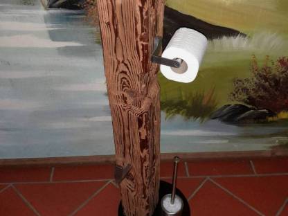 Bild 2:WC-Set, NEU WC-Ständer aus Altholz, WC-Garnitur
