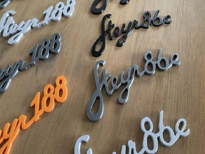 Bild 5:Schriftzug Steyr 180 188 84 e 86 e 80 - Logo (3D Druck)