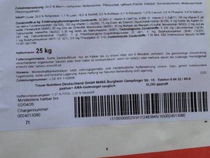 Bild 2:Milchaustauscher Milkivit Beef 50