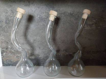 Glasflasche Tulipano für Schnaps oder Likör mit Korken