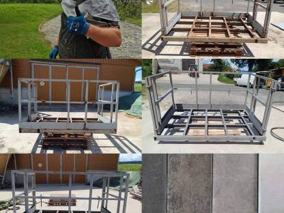 Bild 5:Das mobile Sandstrahlen von gebrauchten Landmaschinen