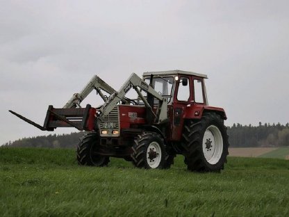 Steyr 870 A mit Frontlader, Palettengabel, Schaufel