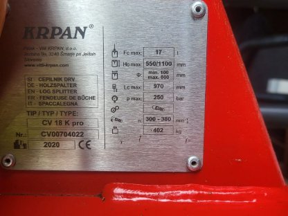 Bild 2:KRPAN Holzspalter CV18pro