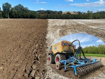 Bild 4:Bodennahe Gülleausbringung