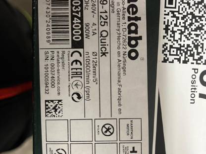 Bild 2:Winkelschleifer Metabo 125mm