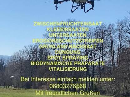 Drohne DJI T10 Lohnarbeit und Rehkitzrettung