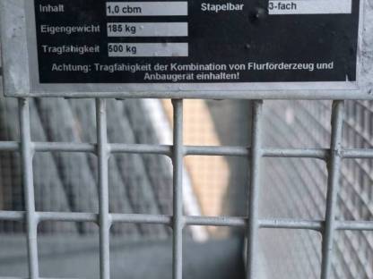Bauer SB-G 1000 Klappbodenbehälter verzinkt - für Stapler