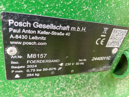 Bild 6:Förderband 5 m 230 V Posch FBX M8157