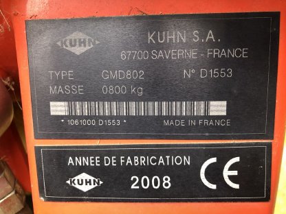 Bild 6:Mähwerk Kuhn GMD 802 Lift Control