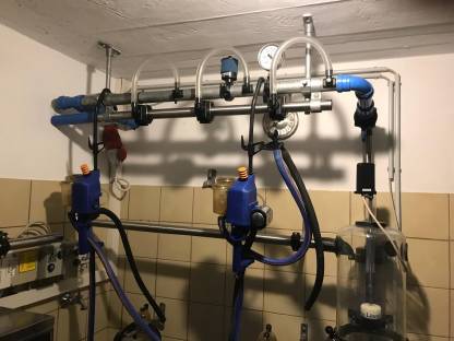 Bild 5:Rohrmelkanlage Alfa-Laval
