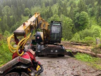 Mobilbagger, Cat 316 mit Woody 60