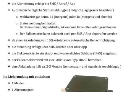 Bild 2:Fallenmelder Fangalarm