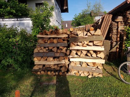 Bild 6:Brennholz weich/hart Meterscheite