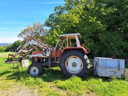 Steyr 870 inkl. Frontlader und Kippmulde