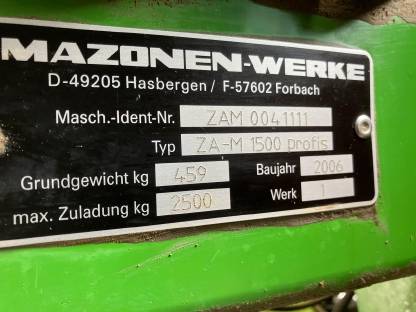 Bild 5:Amazone ZA-M 1500 Profis Wiegestreuer