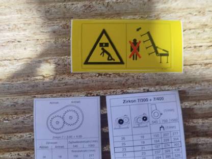 Aufkleber Lemken, Sicherheit, Saphir 7/300