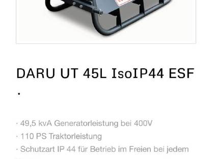 Stromaggregat Zapfwelle