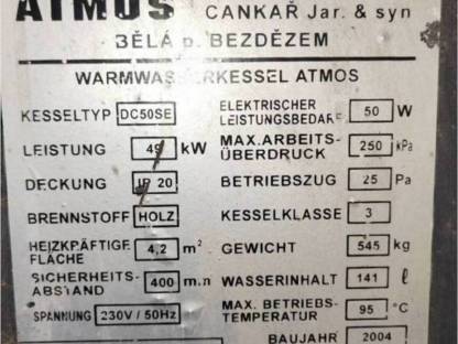 Verkaufte ATMOS Holzvergaserkessel Stückholz