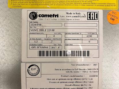 Bild 3:Ventilator Comefri Vent, Thlz, 225FF