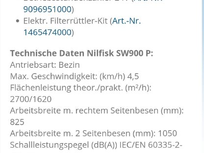 Bild 7:Kehrmaschine Nilfisk SW900