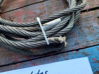 Bild 4:2 gebrauchte Stahlseile 10 mm