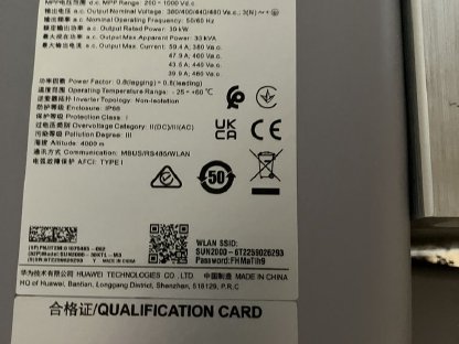 Bild 3:HUAWEI Wechselrichter 30 kW SUN2000-30KTL-M3