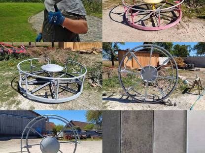 Bild 2:Das mobile Sandstrahlen von gebrauchten Landmaschinen