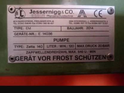 Bild 5:Verkaufe Jessernigg EM 600 Spritze