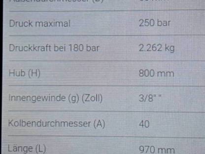 Bild 6:Hydraulikzylinder dw