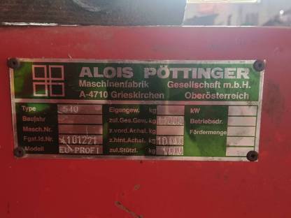 Bild 8:Pöttinger Europrofi Ersatzteile