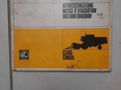 Bedienungsanleitung Claas Mähdrescher Consul