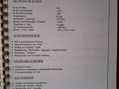 Bild 5:Profilbiegemaschine SAHINLER HPK 60