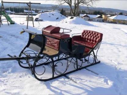 Bild 3:Pferdeschlitten - Antike Kutsche - Historischer Schlitten