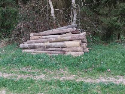 Bild 4:Wildzaun, Zaunsteher und Alu-Spanndraht