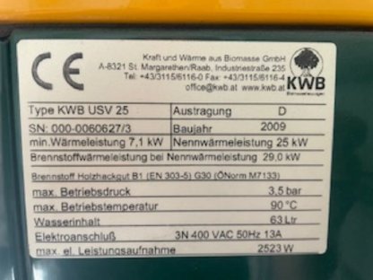 Bild 3:Hackschnitzel Heizung Bj. 2009