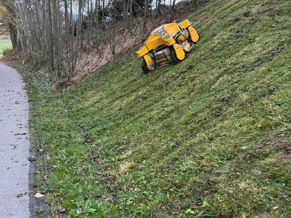 Bild 3:Mulchen von Steilhängen uvm.