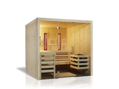 Sauna Panorama Complete inkl. 2 Vollspektrum IR-strahler
