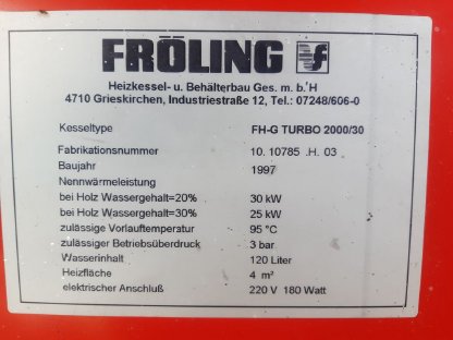 Fröling FHG Turbo 2000/30 Teile