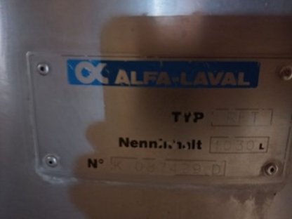 Milchtank, Alfa Laval 1050 Liter