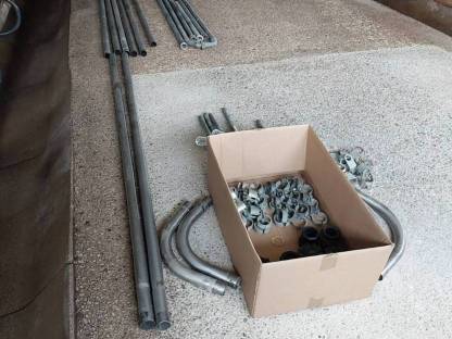 Bild 4:Melkmaschine, Rohrmelkanlage