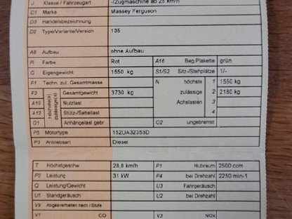 Bild 6:Verkauf eines Traktors Massey Ferguson 135