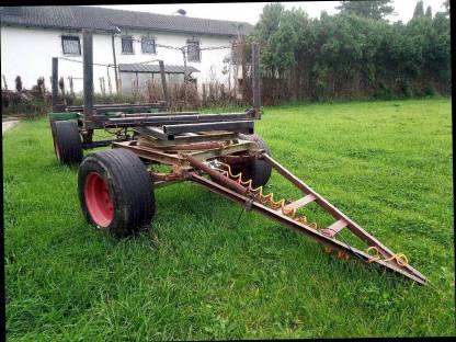 Bild 2:Rungenwagen, Holzanhänger, Langholz Anhänger