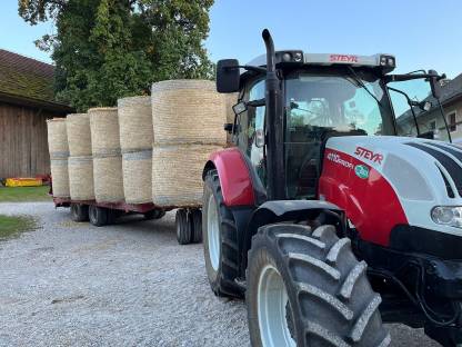 Bild 2:Stroh Rundballen