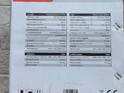 Bild 8:Plasmaschneider Berlan BPS 40 mit Zubehör