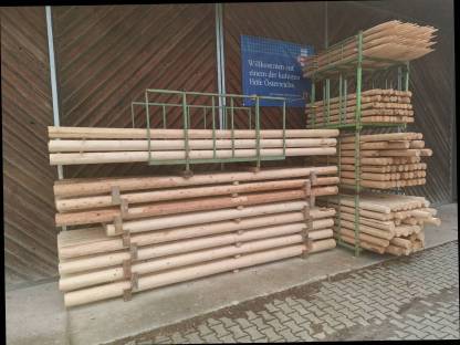 Bild 2:Gefrästes Rundholz