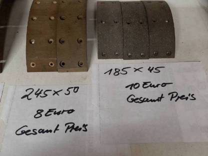 Bild 4:Verschiedene Bremsbeläge