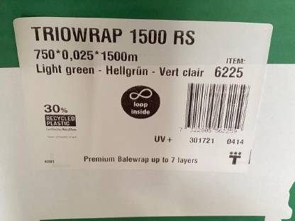 Bild 3:Wickelfolie Agrarstretchfolie Triowrap 1.500 zu verkaufen